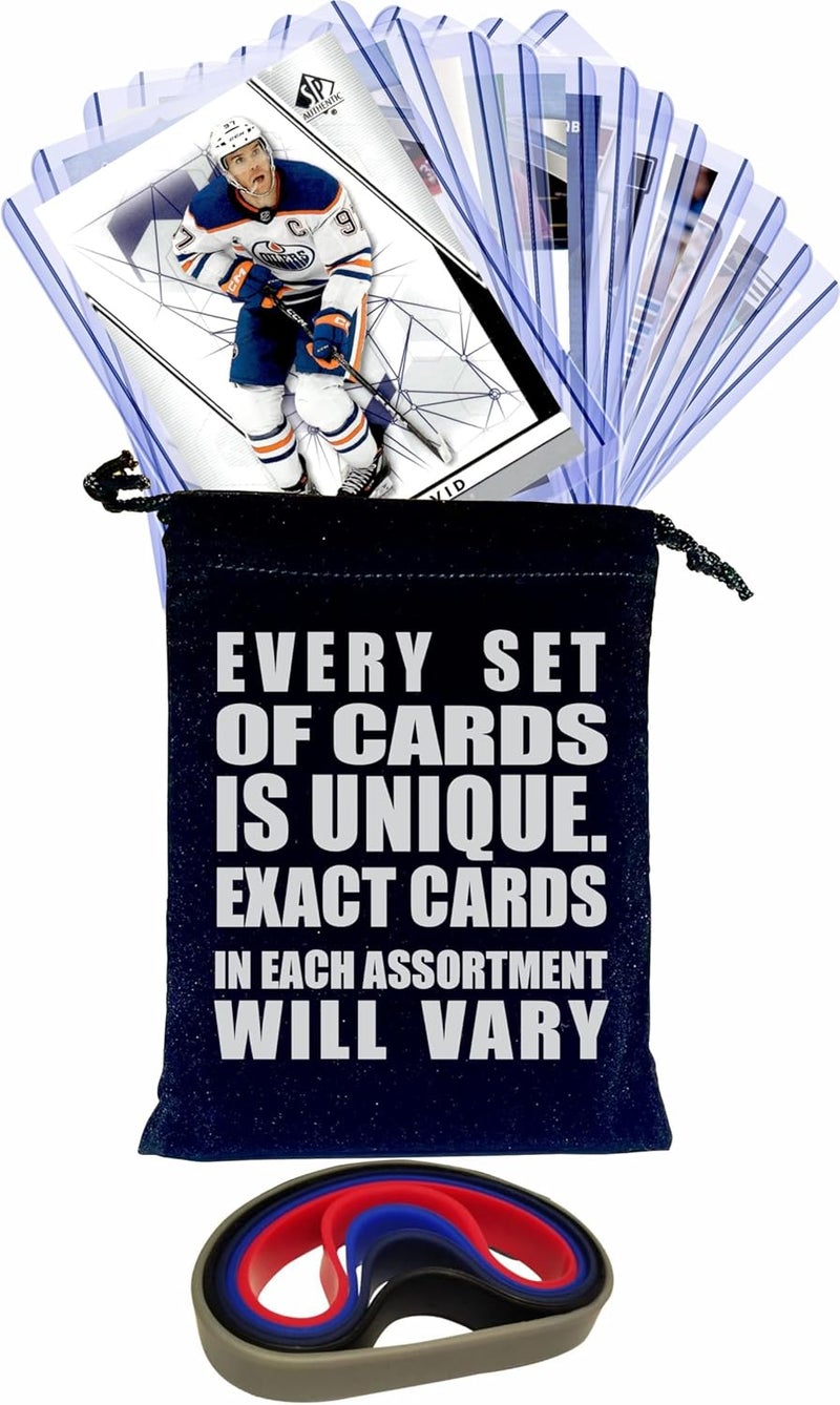 Chaser Hockey Cards: Connor McDavid, Jack Hughes, Brad Marchand, Sidney Crosby, David Pastrnak, Patrice Bergeron, Alexander Ovechkin, Kirill Kaprizov, Quinn Hughes, Nathan MacKinnon, Auston Matthews, Leon Draisaitl (12) Assorted Cards Gift Pack - Image 2